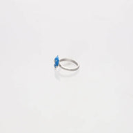 Blue Cartoon Ring in 92.5 Silver
