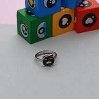Brown Teddy Bear Adjustable Ring in 92.5 Silver