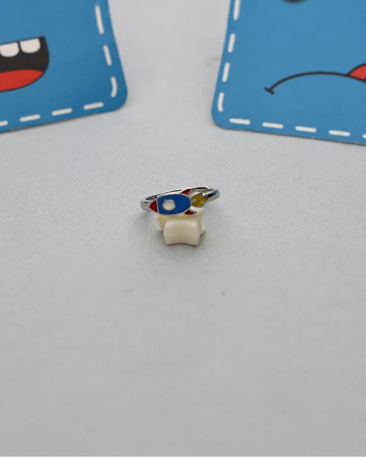 Blue Rocket Adjustable Ring in 92.5 Silver