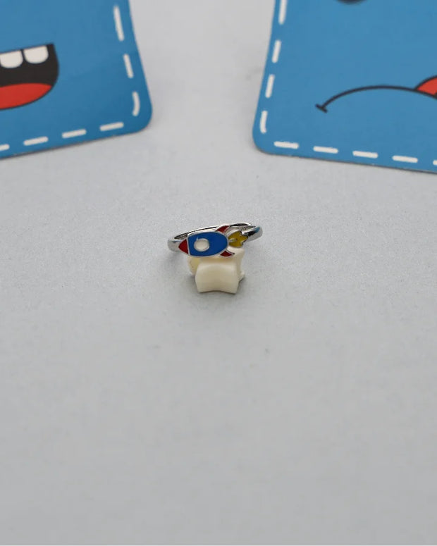 Blue Rocket Adjustable Ring in 92.5 Silver