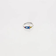 Blue Rocket Adjustable Ring in 92.5 Silver
