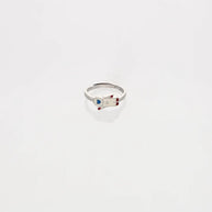 White Astronaut Adjustable Ring in 92.5 Silver