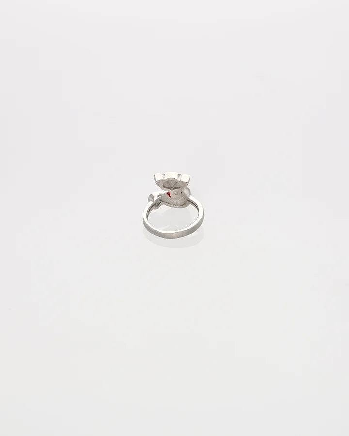 Red Fox Ring in 92.5 Silver