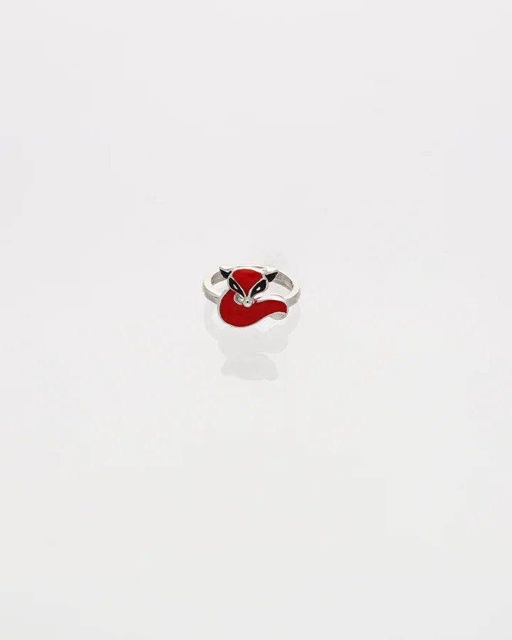 Red Fox Ring in 92.5 Silver
