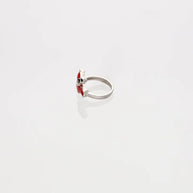 Red Fox Ring in 92.5 Silver