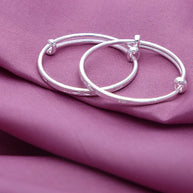 Silver Glow Adjustable Kadli in 92.5 Silver