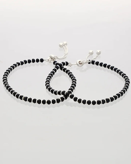 Kavika Mystic Bead Payal in 92.5 Silver