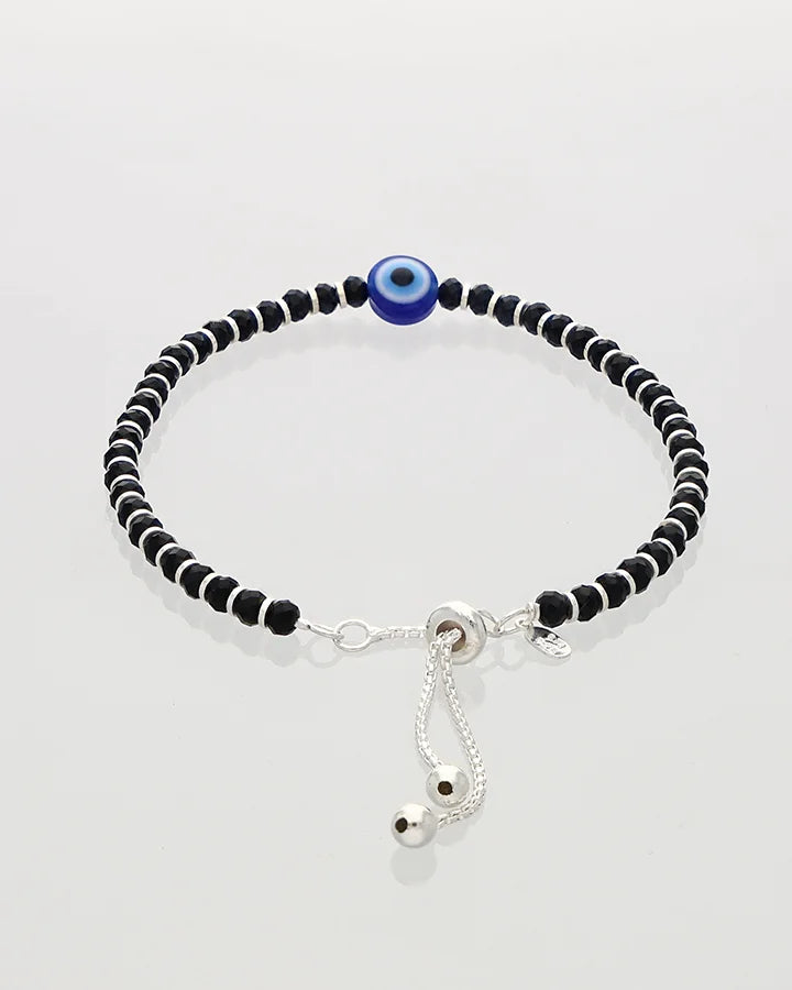 Eyla Shield Bead Payal in 92.5 Silver