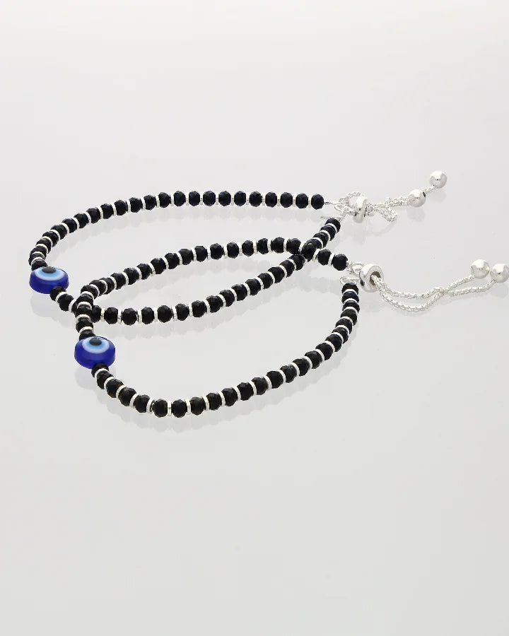 Eyla Shield Bead Payal in 92.5 Silver