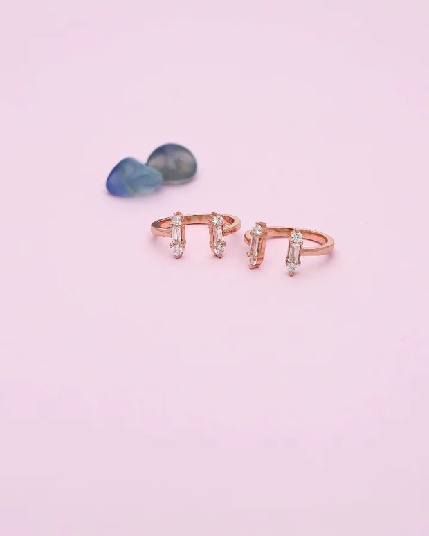 Rectarose Toe Ring in 92.5 Silver