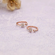 Florarose Charm Toe Ring in 92.5 Silver