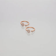 Florarose Charm Toe Ring in 92.5 Silver