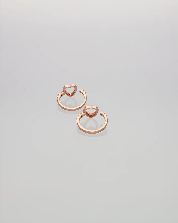 Heartarose Glint Toe Ring in 92.5 Silver