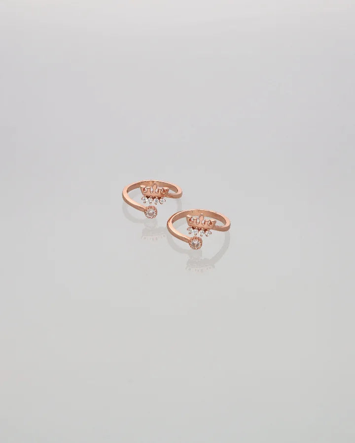 Crownrose Regal Toe Ring in 92.5 Silver