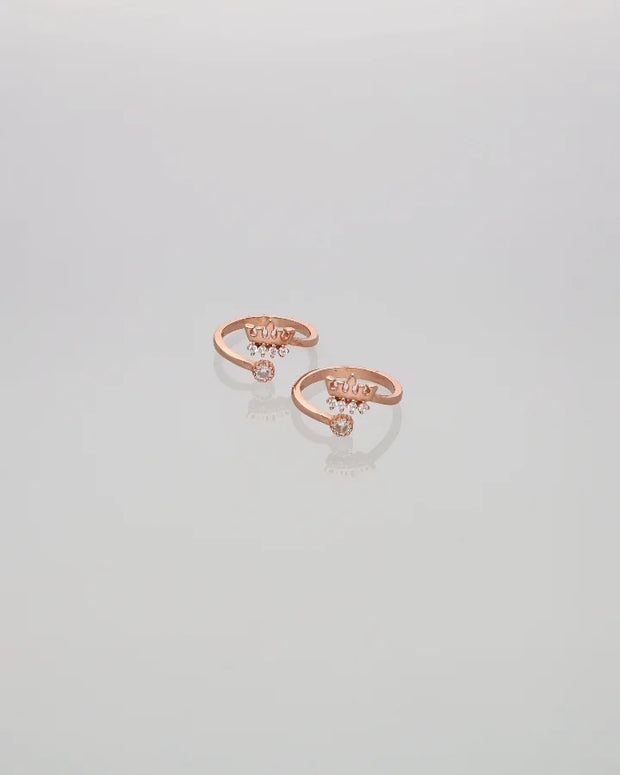 Crownrose Regal Toe Ring in 92.5 Silver