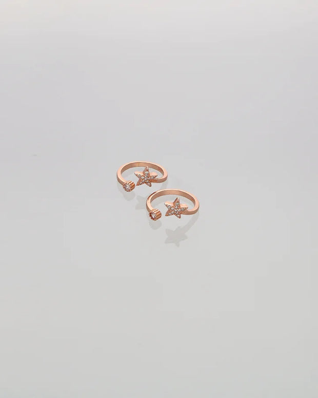 Celestia Star Toe Ring in 92.5 Silver