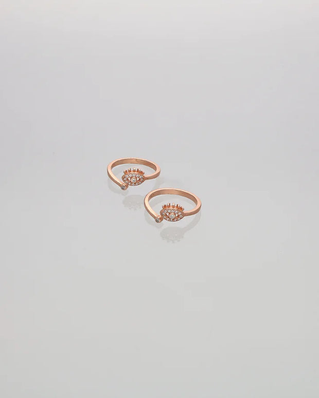 Aurelia Eye Glow Toe Ring in 92.5 Silver