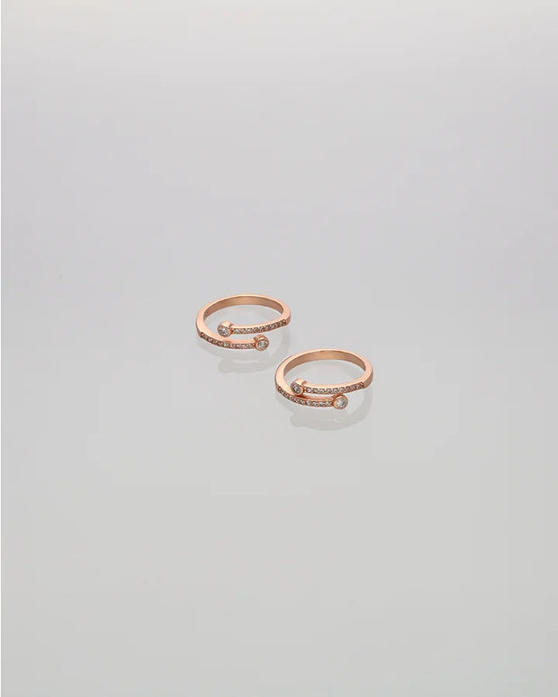 Serenora Dual Spark Toe Ring in 92.5 Silver