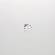 Rosette Heart shine Toe Ring in 92.5 Silver