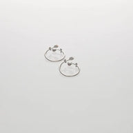 Twin heart Radiant Loop Toe Ring in 92.5 Silver