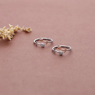 Twin heart Radiant Loop Toe Ring in 92.5 Silver