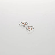 Twin heart Radiant Loop Toe Ring in 92.5 Silver