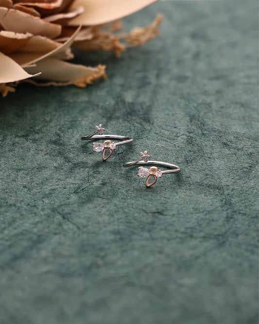 Flutura Grace Toe Ring in 92.5 Silver