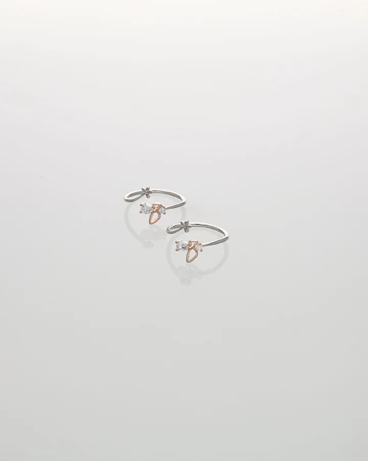 Flutura Grace Toe Ring in 92.5 Silver