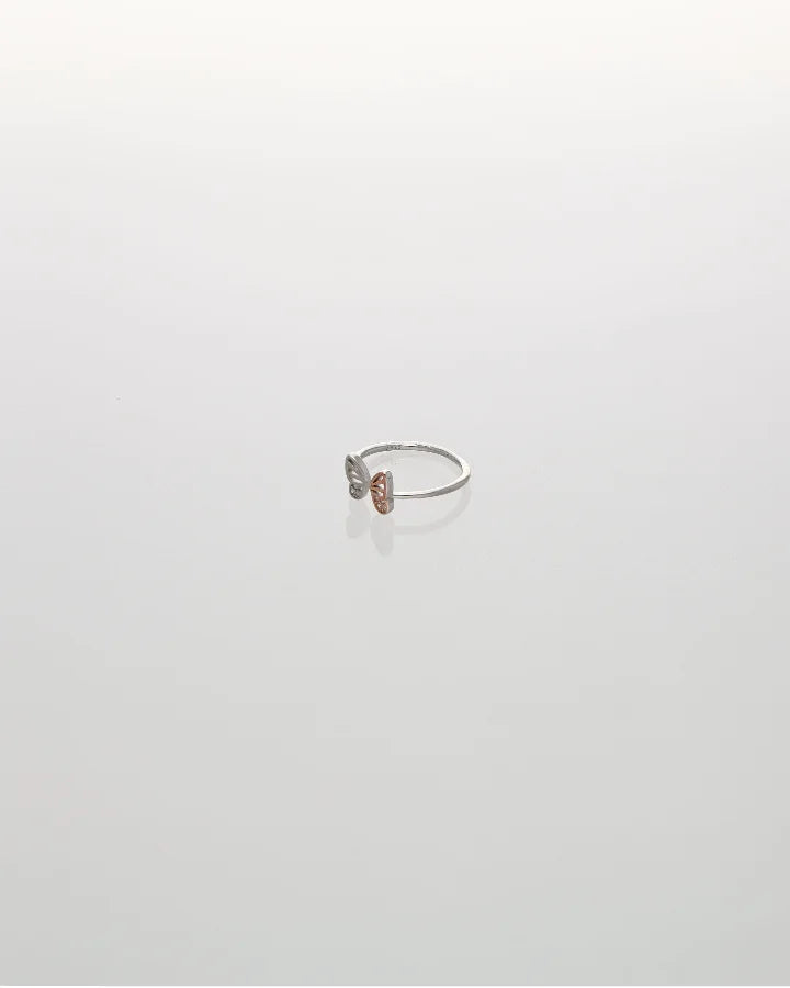 Papillon Twin Glint Toe Ring in 92.5 Silver
