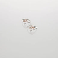 Amora Heart link Toe Ring in 92.5 Silver