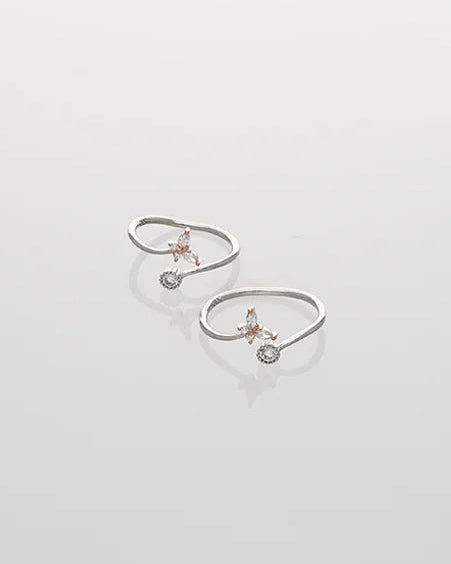 Serapha Winglit Toe Ring in 92.5 Silver