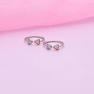 Triona Shimmer Arc Toe Ring in 92.5 Silver