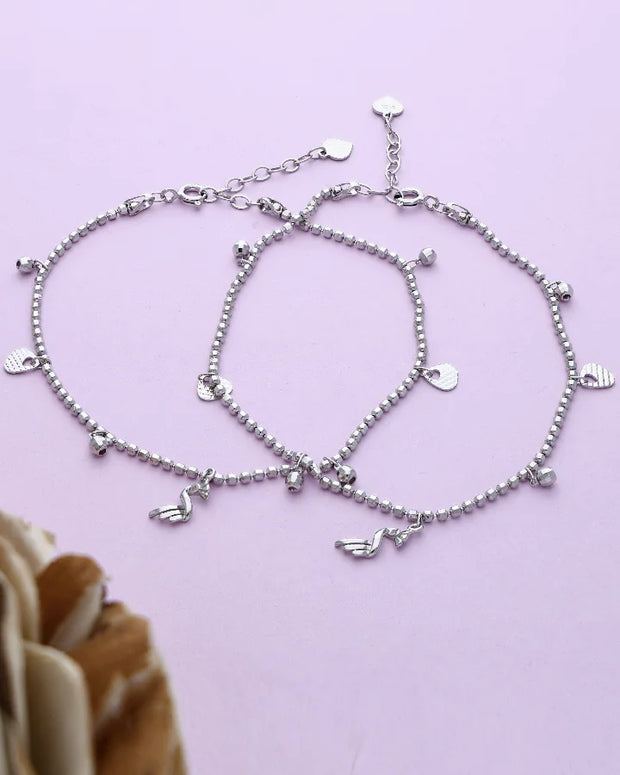 Cordia Heartfall Payal in 92.5 Silver