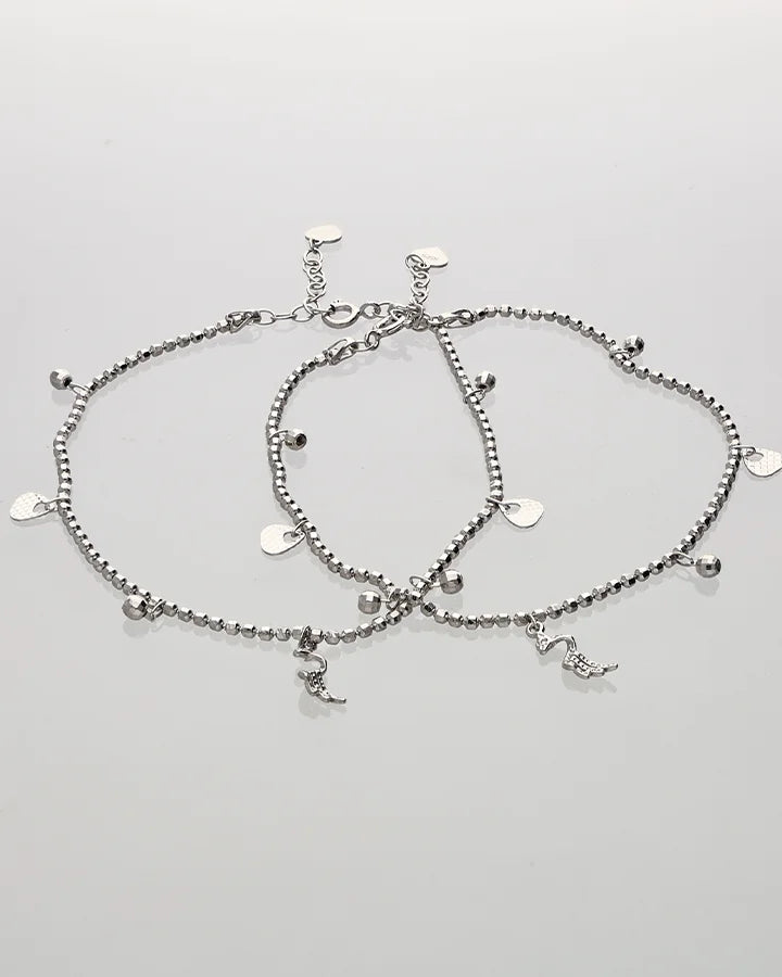 Cordia Heartfall Payal in 92.5 Silver