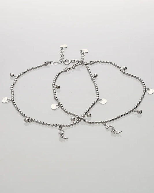 Cordia Heartfall Payal in 92.5 Silver