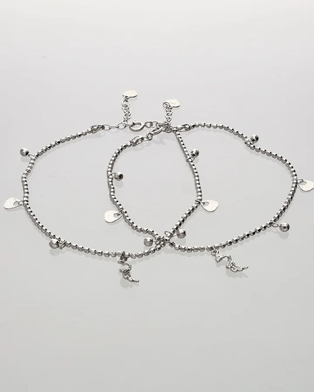 Cordia Heartfall Payal in 92.5 Silver