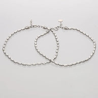 Ovalis Gleam Cut Payal in 92.5 silver