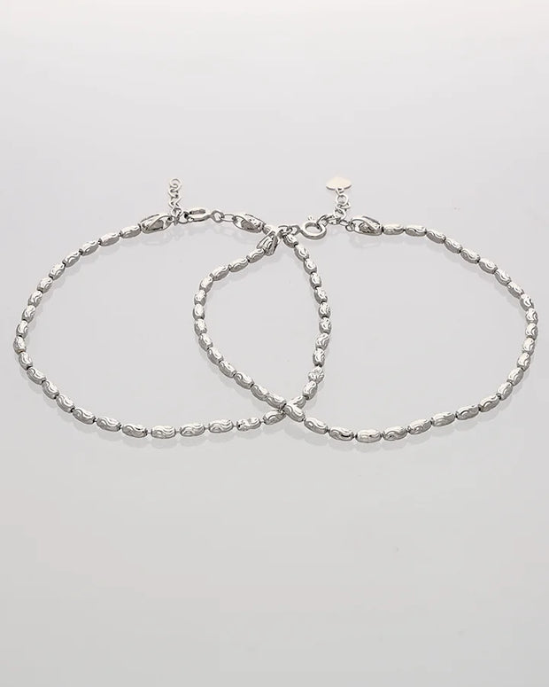 Ovalis Gleam Cut Payal in 92.5 silver