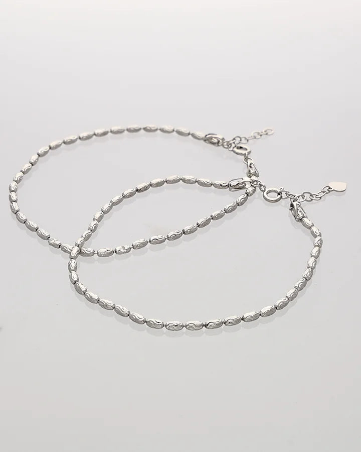 Ovalis Gleam Cut Payal in 92.5 silver