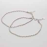 Ovalis Gleam Cut Payal in 92.5 silver