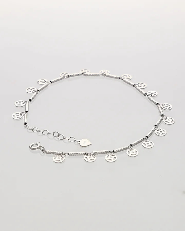 Cylindra Aura Charm Payal in 92.5 silver