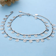 Cylindra Aura Charm Payal in 92.5 silver