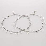 Cylindra Aura Charm Payal in 92.5 silver