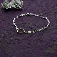 Heartspark Link Charm Bracelet in 92.5 Silver