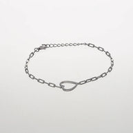 Heartspark Link Charm Bracelet in 92.5 Silver