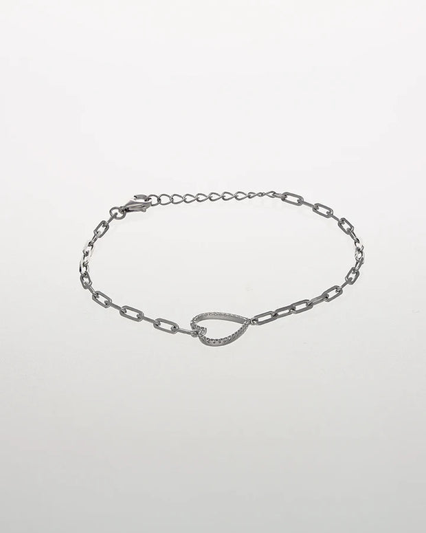 Heartspark Link Charm Bracelet in 92.5 Silver