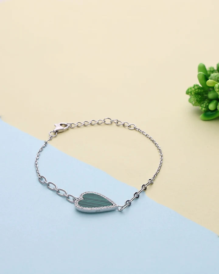 Verdure Heartshine Silver Bracelet in 92.5 Silver
