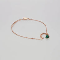 Crescent Verdant Glow Bracelet  in 92.5 Silver