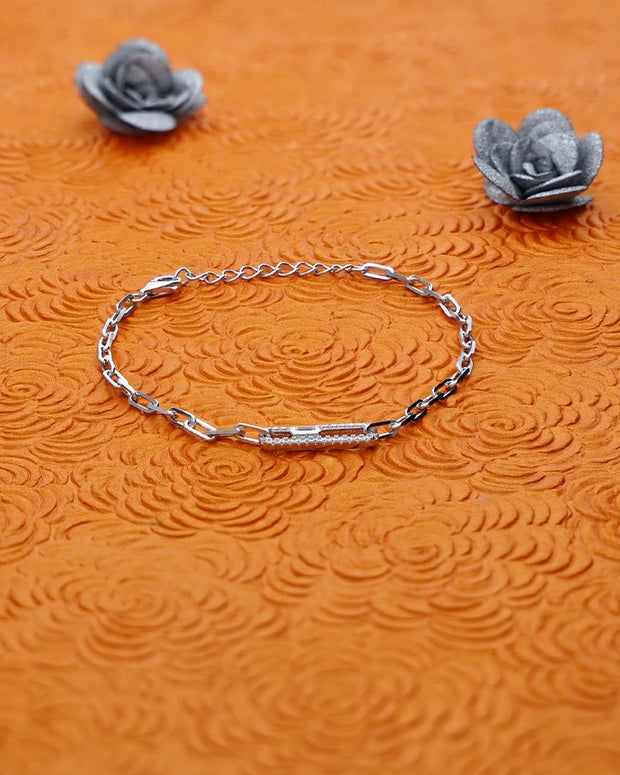 RectaLink Radiant Silver Bracelet in 92.5 Silver
