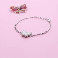 Pearlwing Butterfly Charm Bracelet in 92.5 Silver